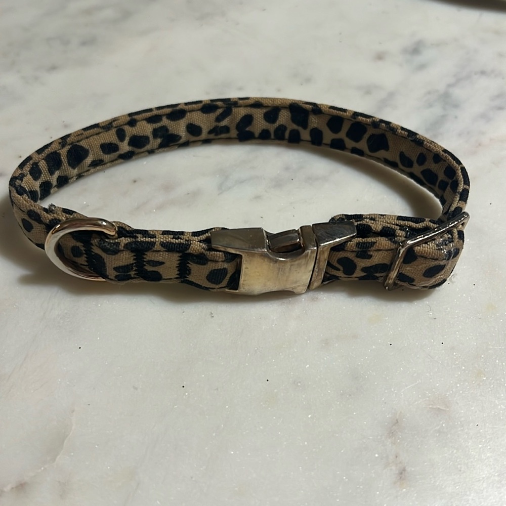 Small Leopard Print Dog Collar